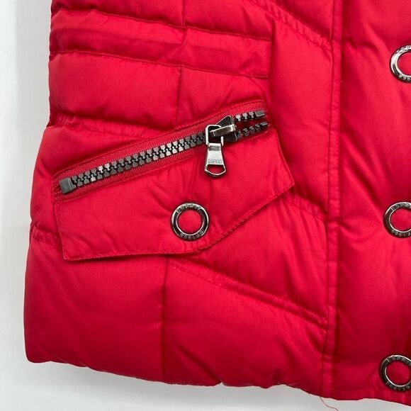 Esprit Red Sleeveless Snap Full Zip Down Vest Puffer Jacket Size XS - Picture 2 of 8